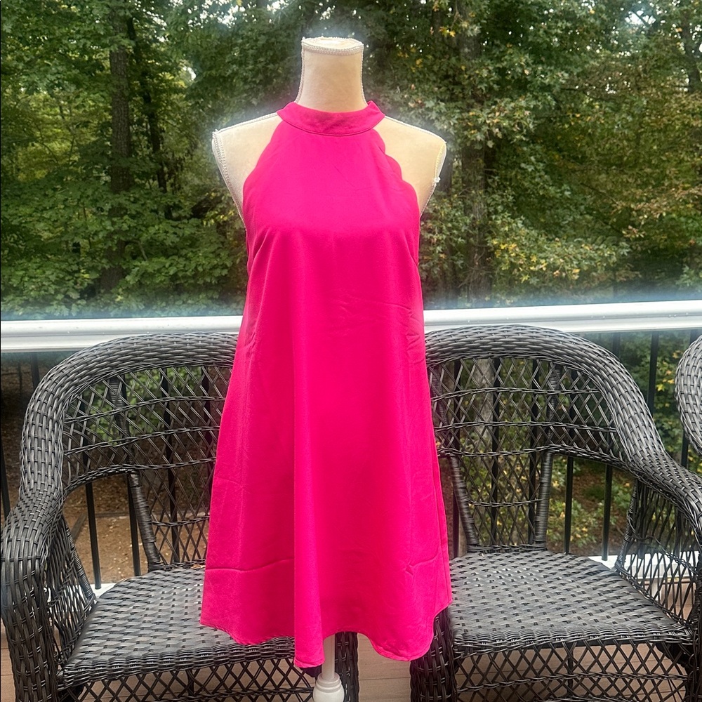 Chic Pink Sleeveless Dress